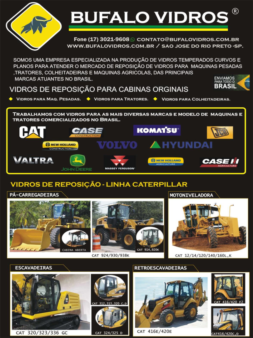 Catálogo Búfalo Vidros página de tratores e colheitadeiras